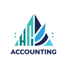 Sticker - A logo featuring blue and green colors, representing a financial firms branding, Experimenting with different typography styles to create a unique and modern look