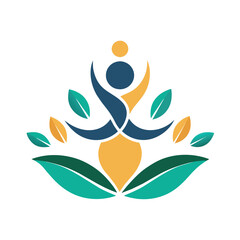 Sticker - A logo representing womens health center services through a cohesive design, Generate an art piece that represents the unity of mind, body, and spirit in a minimalist style