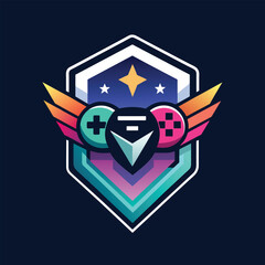 Poster - Modern and sleek logo design for a gaming team, featuring a minimalist aesthetic, Produce a modern and minimalist logo for a casual gaming app