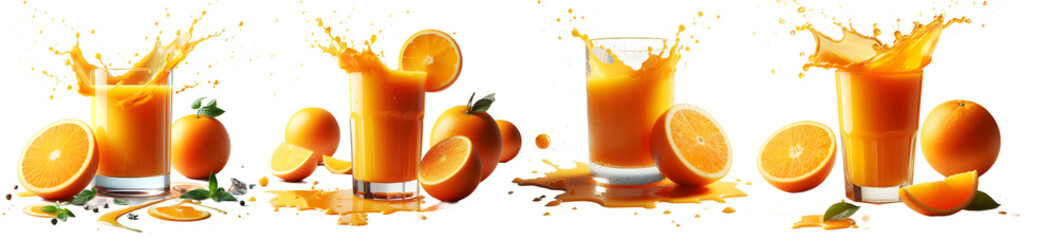 orange juice spalsh isolated png