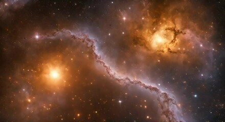 Wall Mural - Nebula's Dance: Documenting the Birth of Glowing Protostars