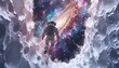 The Astral Breach: An Explorer's Descent into a Universe Beyond Through a Shattered White Barrier