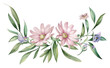 PNG Ribbon with daisy border pattern flower wreath