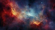 Nebulaic Mirage With Colorful Design A Breathtaking Astrophotography Image