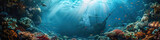 Fototapeta Fototapety do akwarium - Underwater Wonders: Coral Reefs, Marine Life, and Shipwrecks 
