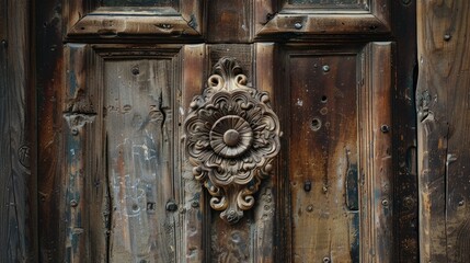 Detail of an antique door