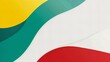 Minimalistic telecommunication art for business card background in white, red, yellow, and green hues
