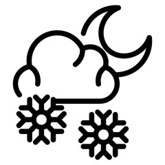 Poster - Sleet Weather Line Icon