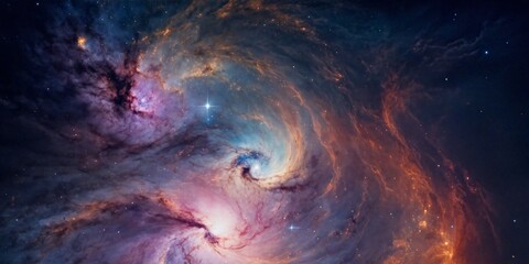 Wall Mural - Exploring the Mysteries of Nebulae and Galaxies: An Abstract Representation of the Cosmic Background in Space