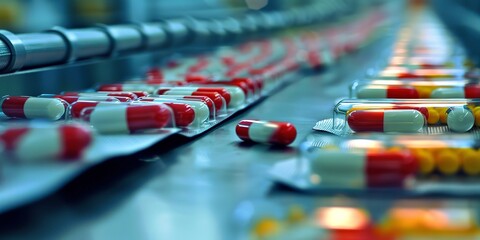 Poster - Industry, Pharmaceuticals: Drug manufacturing, pharmaceutical labs, and research. 