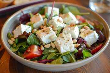 Poster - Salad with goat cheese and pine nuts