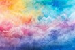 ethereal watercolor background with dreamy pastel clouds and vibrant rainbow hues abstract painting