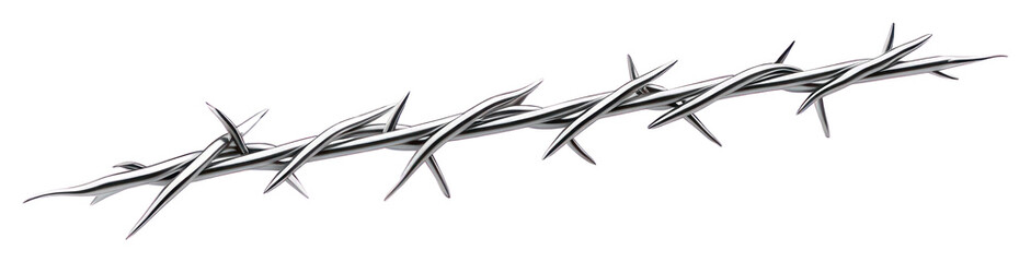 PNG  Barb wire white background forbidden animal. 