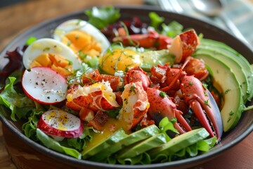 Wall Mural - The salad includes lobster avocado and egg