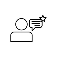 Poster - customer experience icon, vector flat liner illustration for web and app..eps
