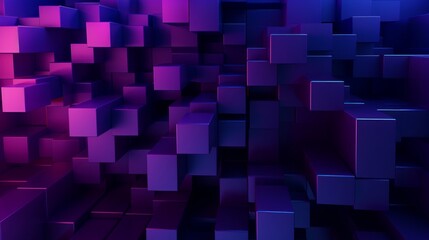 Poster - Abstract background with squares, purple colors