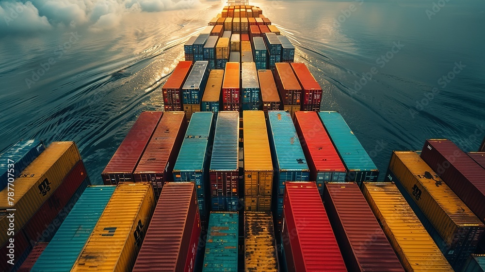 Container Export Import Loading Global business logistics import export and Container handler in the ...