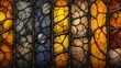 stained glass texture, in the style of dark yellow and dark bronze, zbrush, textural explorations, infinity nets