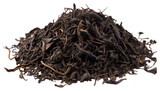 PNG  Black tea leaves pile drink black ingredient. AI generated Image by rawpixel.
