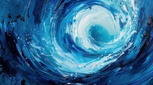 Azure Rhapsody Vibrant Abstract Circular Design In Blue Tones