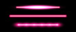 © vika_k - Pink neon tube lamp set. Glowing led light line beam collection. Bright luminous fluorescent bar stick lines. Shining cold color strip element pack to divide, separate, decorate. Vector illustration