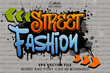 Street fashion graffiti editable vector text effect