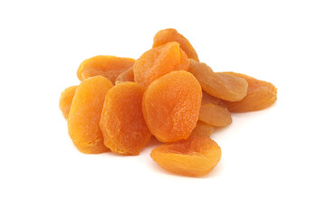 Wall Mural - Dried apricots fruits isolated on white background