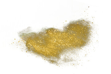 Wall Mural - golden powder explosion. freeze motion.