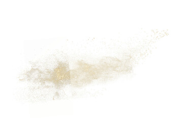 Wall Mural - golden powder explosion. freeze motion.