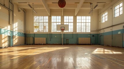 Wall Mural - Empty school gymnasium