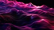 Dynamic 3D rendering featuring neon waves in a dark space, forming an energetic and futuristic background