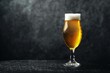 Glass of beer on dark background, space for text,  Alcohol drink