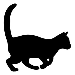 Wall Mural - Cat shadow single 27 cute, png illustration.