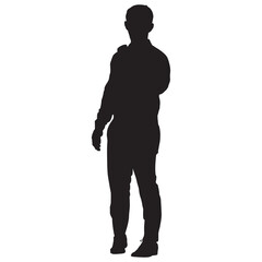 Wall Mural - A standing businessman in silhouette