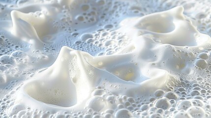 Poster - Bubbles and foam of white soap
