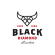Diamond Jewelry With Cow Buffalo Farm Ranch Logo Design