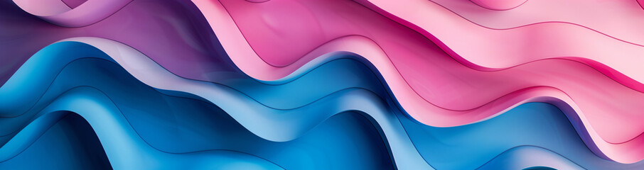 Wall Mural - Pink and blue fluid waves ridges abstract background, Transgender pride trans flag gender non-binary color inspiration