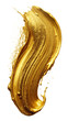 Gold color oil paint stroke PNG file
