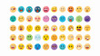Mega big collection set of flat Emoji face emotion icon