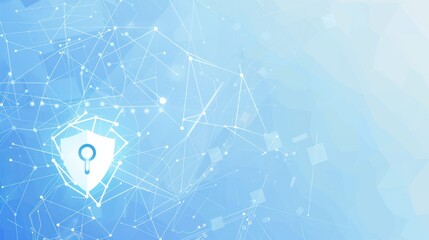 digital shield, With Keyhole icon in personal data security, cyber data or information privacy idea.high speed internet technology.