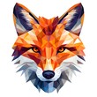 Geometric Fox: A fox created using bold geometric shapes
