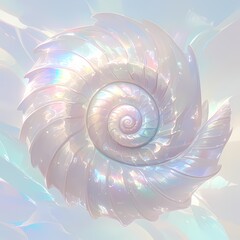 Wall Mural - Vibrant and Captivating Seashell - A Symbol of Timeless Beauty in Nature's Canvas