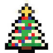 Pixel art christmas tree icon