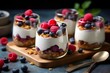Greek yogurt with granola and fresh berries