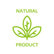Natural product logo design template, Badges for eco, organic or sustainable products.