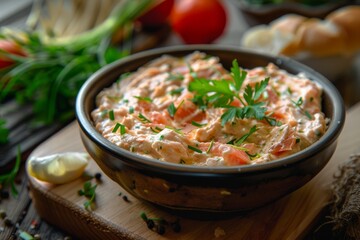 Poster - Salmon dip with focus