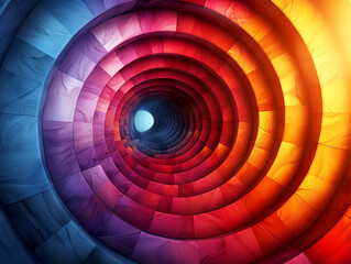 Wall Mural - Modern trendy gradient color background light and shadow pattern with concentric 3D rings