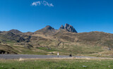 Fototapeta Konie - Col du Portalet. Located in Huesca. Border between Spain and France