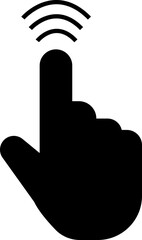 Fototapete - Computer mouse click cursor icon in fill style. Load symbol. Pointer cursor and loading icon. Modern vector for web site or mobile app. Touch or Hand click design isolated on transparent background.