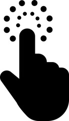 Fototapete - Computer mouse click cursor icon in fill style. Load symbol. Pointer cursor and loading icon. Modern vector for web site or mobile app. Touch or Hand click design isolated on transparent background.